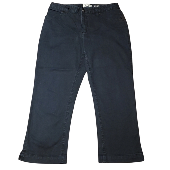 Northern Reflections weekend black straight leg capri pants - Picture 1 of 11